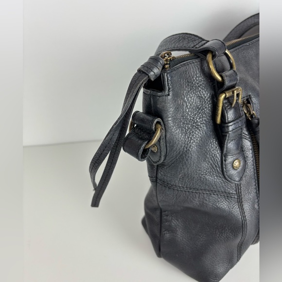 Frye Ari Leather Satchel Bag Black - Picture 5 of 11